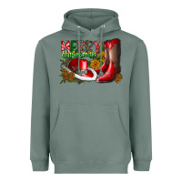 Sage cowboy merry christmas Heavyweight Hoodie - CowhideDigitalArt