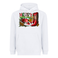 White cowboy merry christmas Heavyweight Hoodie - CowhideDigitalArt
