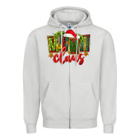 Dove Grey christmas mimi claus Zipper Hoodie - FaDigitalArtStudio