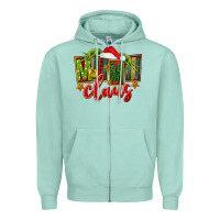 Seafoam christmas mimi claus Zipper Hoodie - FaDigitalArtStudio