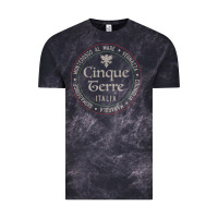 Cloud Black cinque terre italia gift for italian mediterranean travelers t shirt Vintage Tee - baoMotion