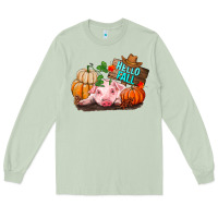 Matcha Hello fall pig Long Sleeve Tee - RanaPortraitStore