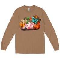 Toasted Coconut Hello fall pig Long Sleeve Tee - RanaPortraitStore