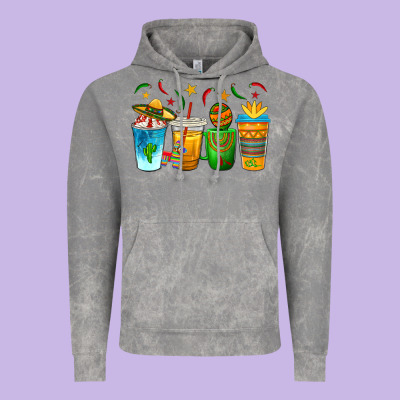 Cinco De Mayo Coffee Cups Vintage Hoodie Designed By Texasbilliewilder