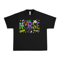Black Mardi Gras Nurse Urban Heavy Tee - NancyCooperArtShop