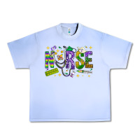 Grape Ice Mardi Gras Nurse Urban Heavy Tee - NancyCooperArtShop