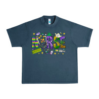 Midnight Navy Mardi Gras Nurse Urban Heavy Tee - NancyCooperArtShop