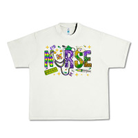 Pistachio Mardi Gras Nurse Urban Heavy Tee - NancyCooperArtShop