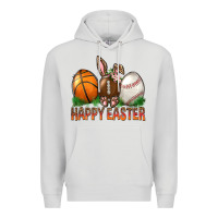 Dove Grey Happy Easter Sports Premium Hoodie - BundleAndBundleShop