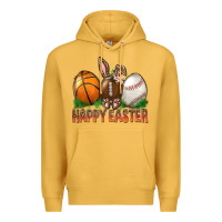 Mustard Happy Easter Sports Premium Hoodie - BundleAndBundleShop