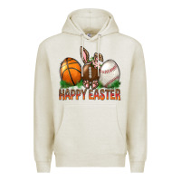 Oatmeal Heather Happy Easter Sports Premium Hoodie - BundleAndBundleShop