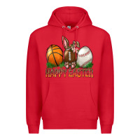 Red Happy Easter Sports Premium Hoodie - BundleAndBundleShop