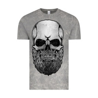 Cloud Rock creepy bald and bearded skull for halloween & skeletons fans t shirt Vintage Tee - baoMotion