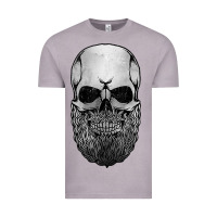 Creepy Bald And Bearded Skull For Halloween & Skeletons Fans T Shirt Vintage Tee | Teevron