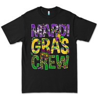 Black Mardi Gras crew Premium Tee - BundleAndBundleShop