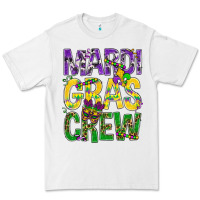 White Mardi Gras crew Premium Tee - BundleAndBundleShop