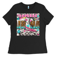 Black leopard and cowhide hair and curling iron with hearts and flowers seam Ladies Tee - BundleAndBundleShop