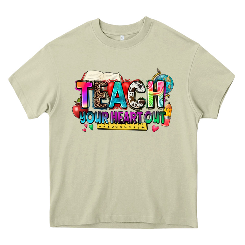Teach Your Heart Out Heavy Core Tee by NancyCooperArtShop | Teevron
