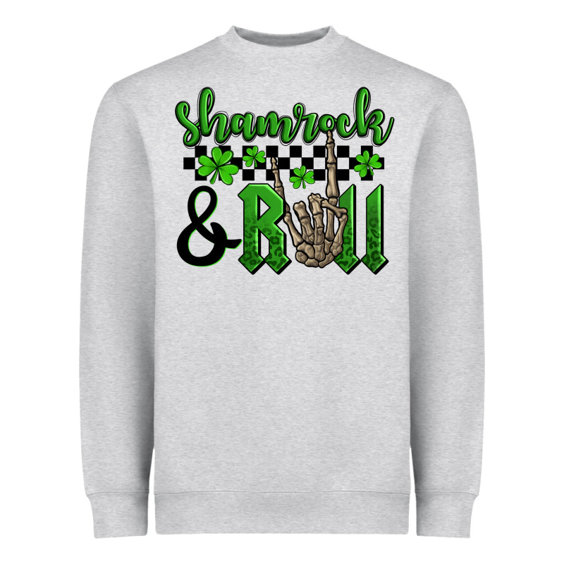 St. Patrick's Day Shamrock And Roll Heavyweight Sweatshirt by OliviaCreatesArt | Teevron