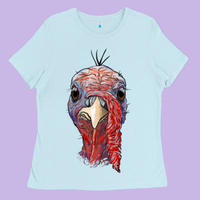 Gobble Face Ladies Tee Designed By Ranaportraitstore
