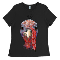 Black gobble face Ladies Tee - RanaPortraitStore