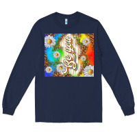 Navy be you with daisies Long Sleeve Tee - TumblerDesignByShophia