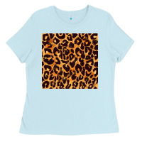 Baby Blue leopard seamless pattern bbs Ladies Tee - BundleAndBundleShop