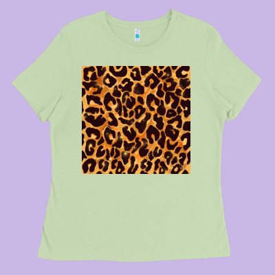 Leopard Seamless Pattern Bbs Ladies Tee Designed By Bundleandbundleshop