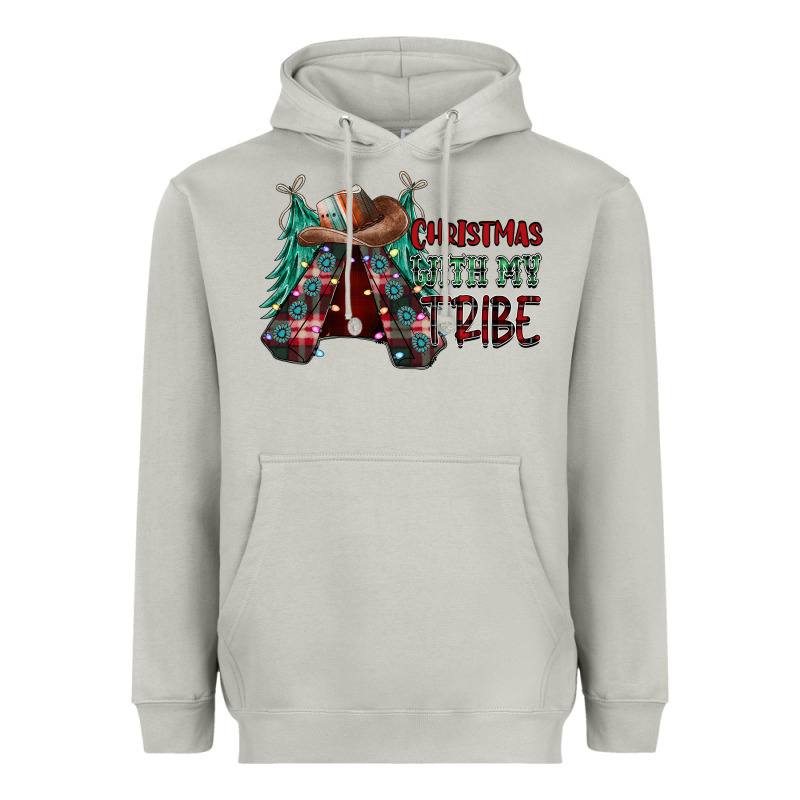 Christmas With Tribe Heavyweight Hoodie by CowhideDigitalArt | Teevron