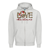 Dove Grey skull love christmas Zipper Hoodie - FaDigitalArtStudio