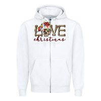 White skull love christmas Zipper Hoodie - FaDigitalArtStudio