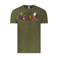 Vintage Olive mardi gras school secretary Vintage Tee - texasbilliewilder