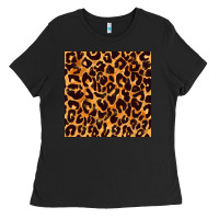 Black leopard seamless pattern bbs Ladies Tee - BundleAndBundleShop