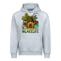 Heather Grey lake life gnome Urban Hoodie - BarkalooDesign