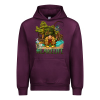 Mauve Wine lake life gnome Urban Hoodie - BarkalooDesign