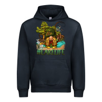 Navy lake life gnome Urban Hoodie - BarkalooDesign