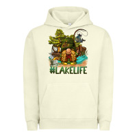 Pigment Pistachio lake life gnome Urban Hoodie - BarkalooDesign