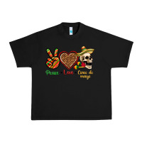 Black Peace Love Cinco De Mayo Urban Heavy Tee - texasbilliewilder