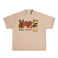 Burro Peace Love Cinco De Mayo Urban Heavy Tee - texasbilliewilder