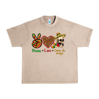 French Oak Peace Love Cinco De Mayo Urban Heavy Tee - texasbilliewilder