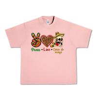 Salmon Peace Love Cinco De Mayo Urban Heavy Tee - texasbilliewilder