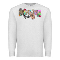 Oatmeal Heather my mini me rocks Premium Sweatshirt - CowhideDigitalArt