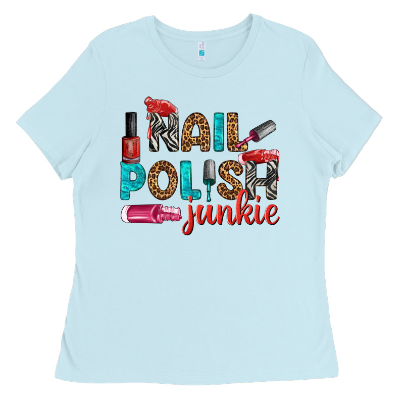Nail Polish Junkie Bbs Ladies Tee by BundleAndBundleShop | Teevron