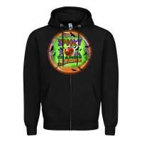 Black Spooky Teacher Zipper Hoodie - BundleAndBundleShop