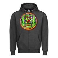 Charcoal Heather Spooky Teacher Zipper Hoodie - BundleAndBundleShop