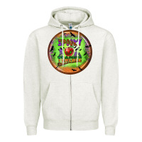 Oatmeal Heather Spooky Teacher Zipper Hoodie - BundleAndBundleShop