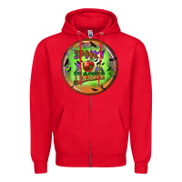 Red Spooky Teacher Zipper Hoodie - BundleAndBundleShop