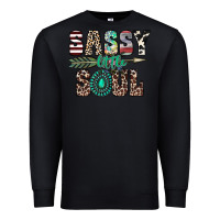Black sassy little soul Premium Sweatshirt - CowhideDigitalArt