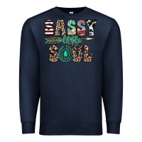 Navy sassy little soul Premium Sweatshirt - CowhideDigitalArt
