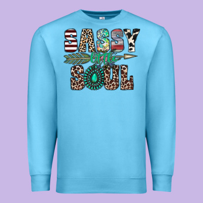 Sassy Little Soul Premium Sweatshirt Designed By Cowhidedigitalart